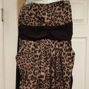 Cheetah print strapless dress size 2x